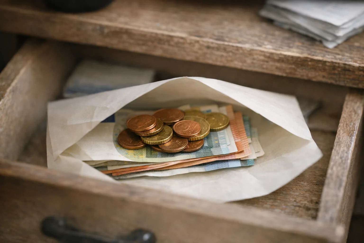 Bargeld für den Zahlungsausfall